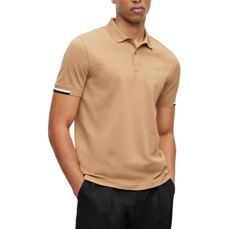 HUGO BOSS Polo Shirts Men Light Brown-1