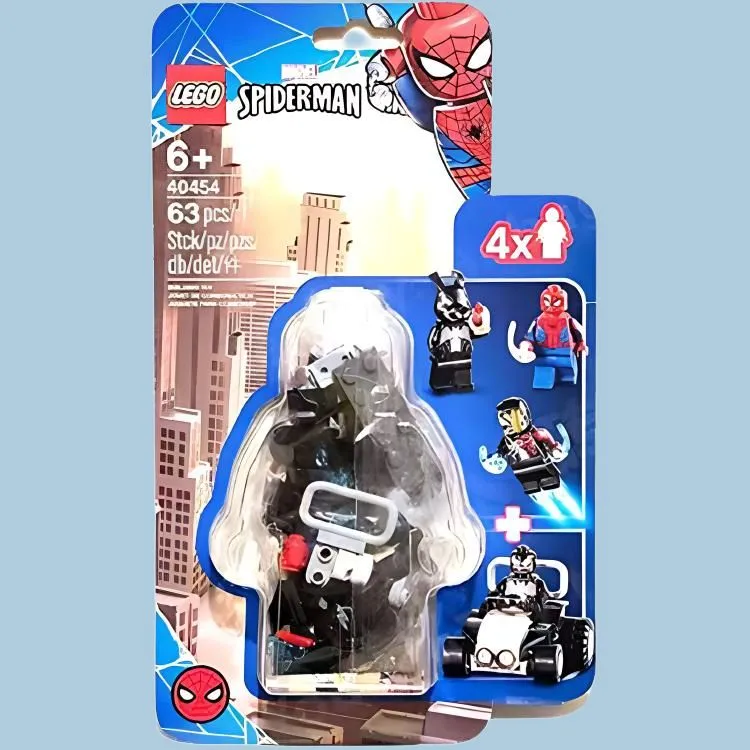 LEGO Super Hero Collection Marvel Spider Man Vs Venom Plush Toy Set Building Blocks 63pcs 40454-3