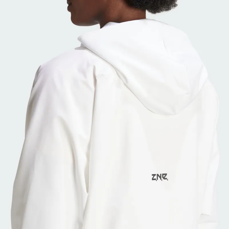 Adidas Z.N.E. Woven Full-Zip Hoodie Jackets Coats Women's White-4