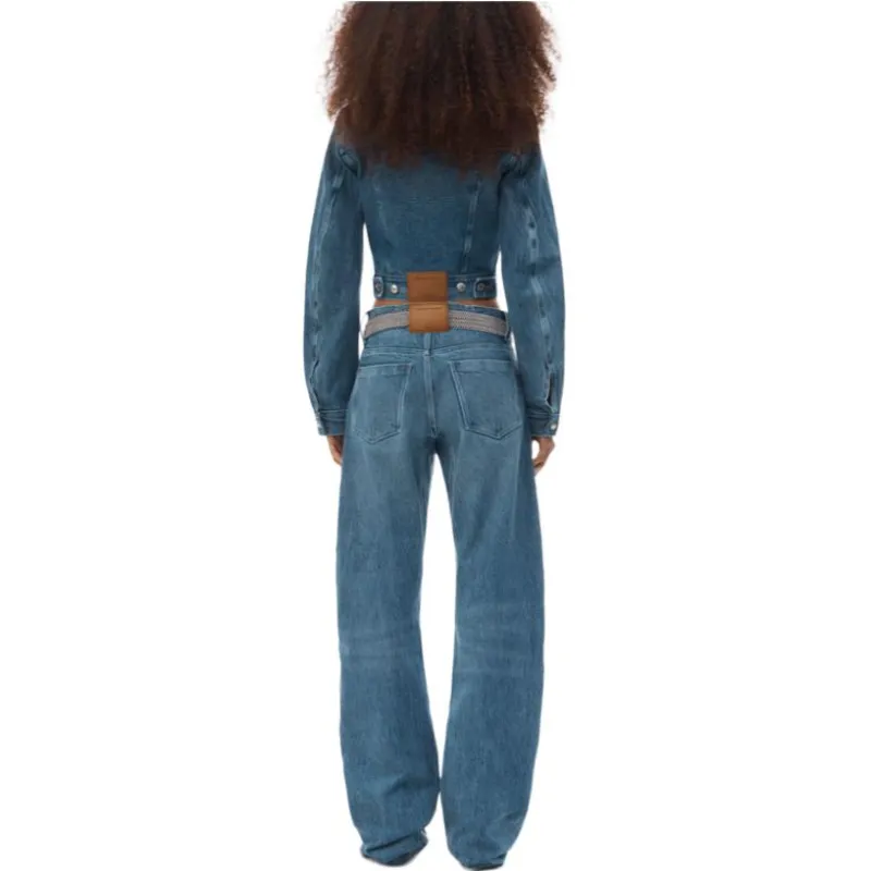 Alexander Wang Bonded Seams Slim Trucker Jacket Vintage Medium Indigo-1