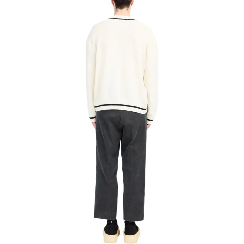 MM6 Maison Margiela Numbers Motif V Neck Jumper-3
