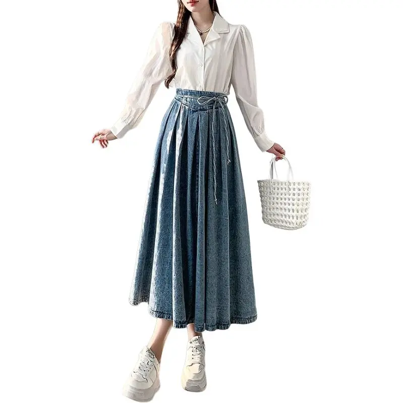 Concubine Zhu Denim Long Skirt Women's-6
