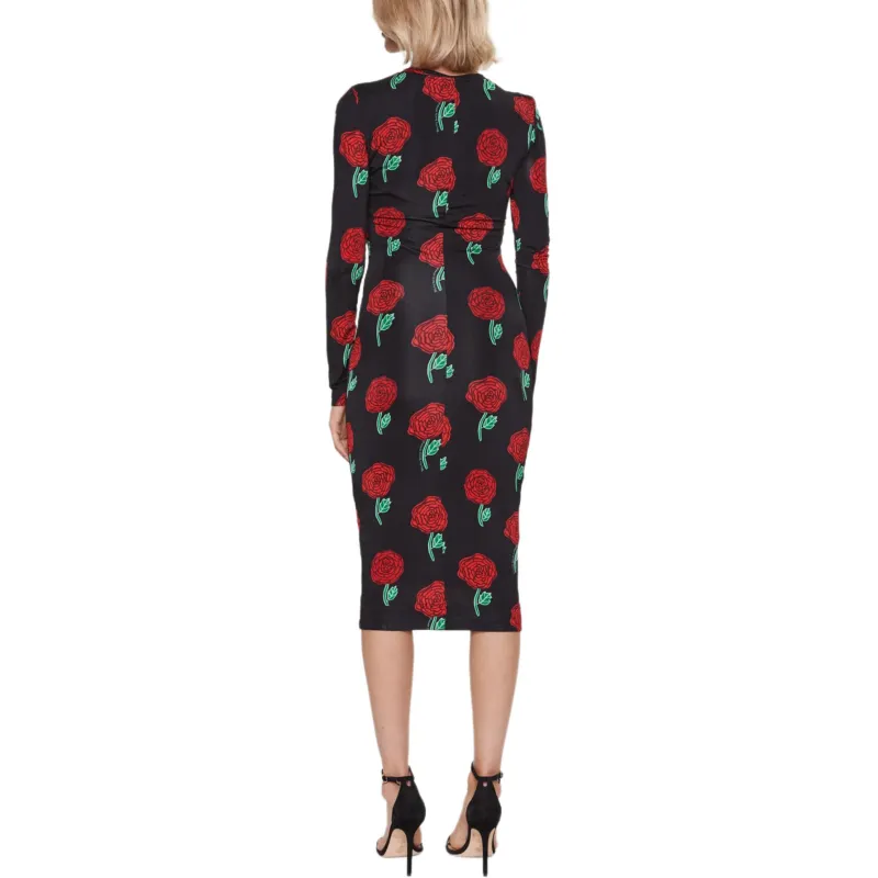 VERSACE JEANS COUTURE Long Sleeved Dresses Women's Black-5