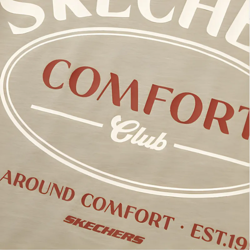 Skechers Colorful T Shirts Men Beige Brown/01GA-2