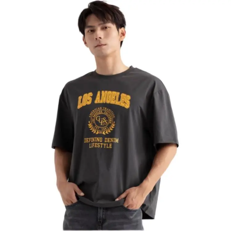 GUESS T-Shirts Men Dark Gray-4