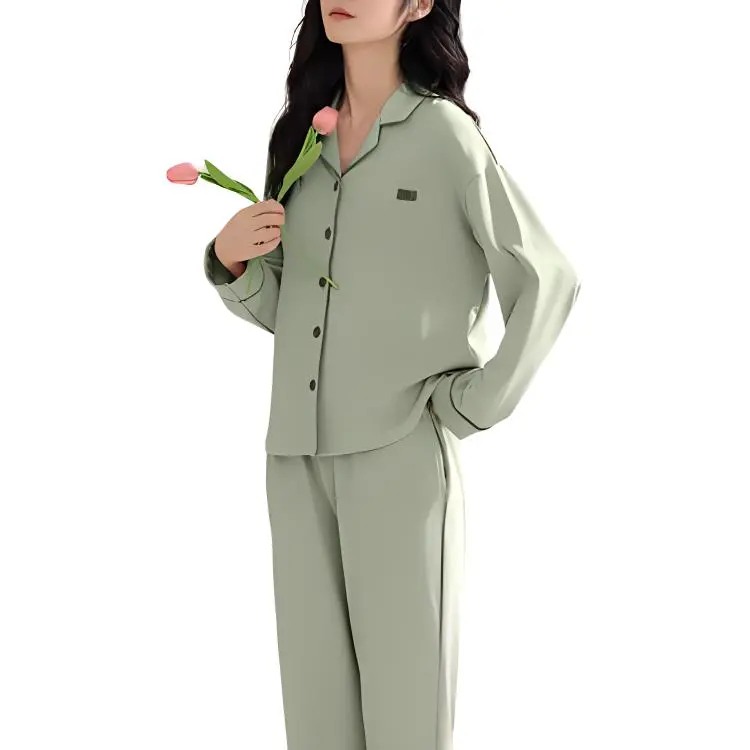 Ordifen Pajama Set Women's Leaf Green-2