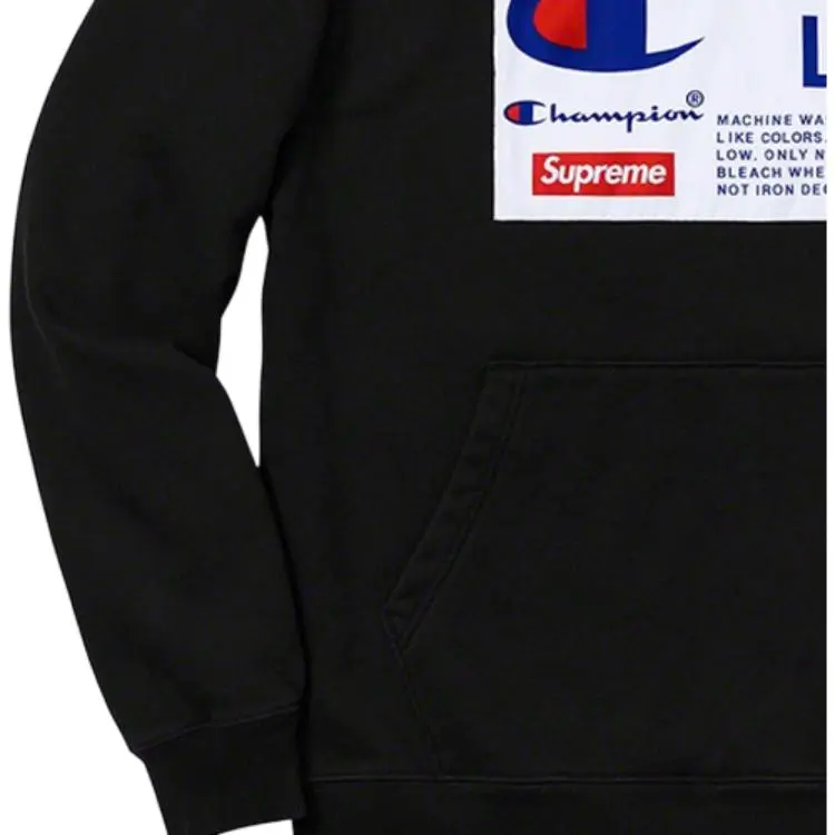 Supreme X Champion Label Hooded Sweatshirt-1