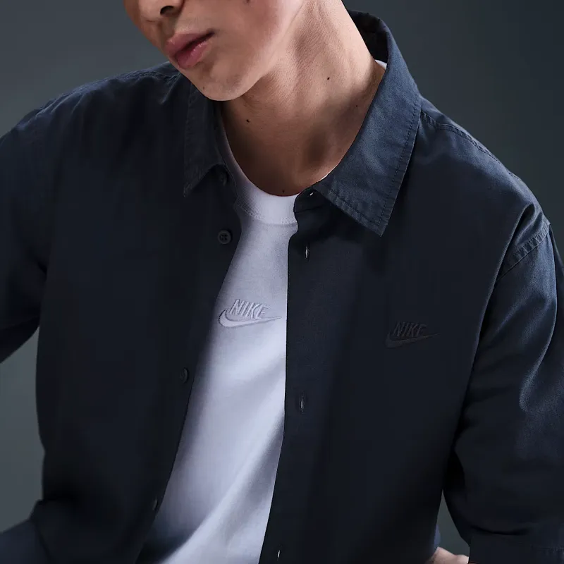 Nike Club Shirt Men's Obsidian Color-3