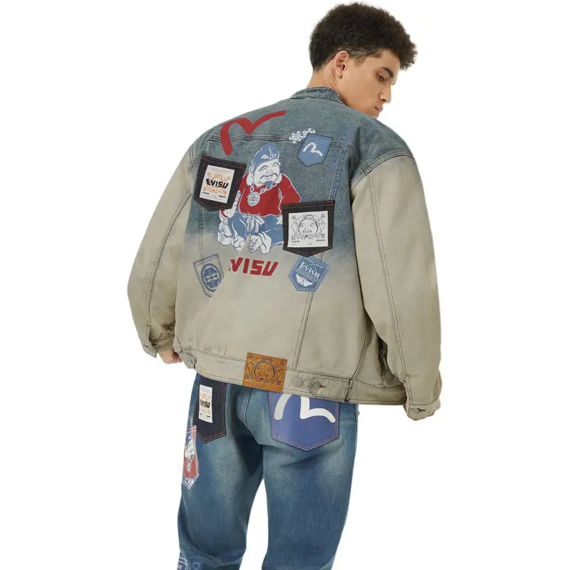 EVISU FW24 Denim Jacket Men's Denim Blue-2
