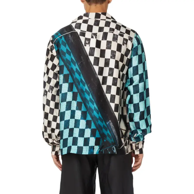 Blue Sky Inn Check Pool Button up Shirt-1