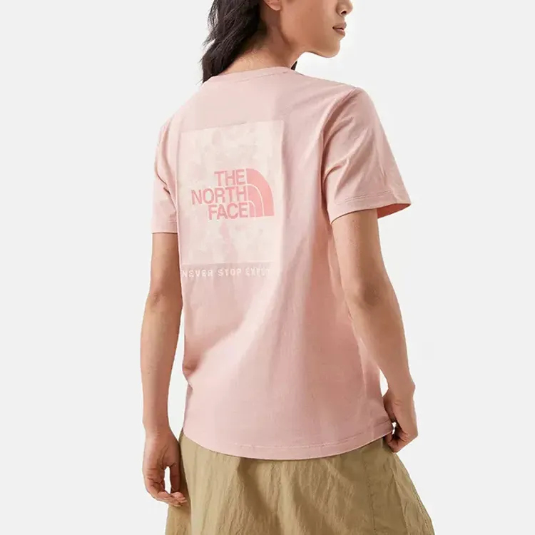 【THE NOTRH FACE】 SUNGYEONGEUM S/S R/TEE‐LIGHT_PINK Buy The North Face Pink Mens Back Print Relaxed 100% Cotton