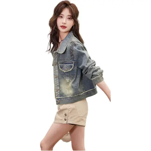 Fele.d Denim Jackets Women's Image Color