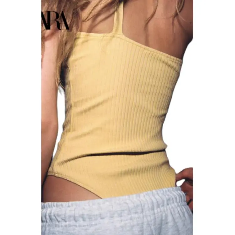 ZARA Bodysuits Women's Yellow-4