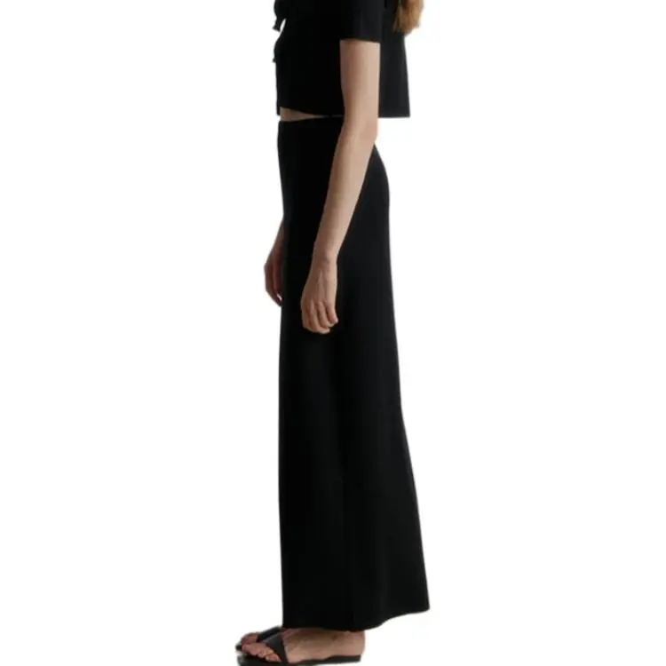 VIKTORIACHAN SS24 Knit Long Skirts Women's Black-3