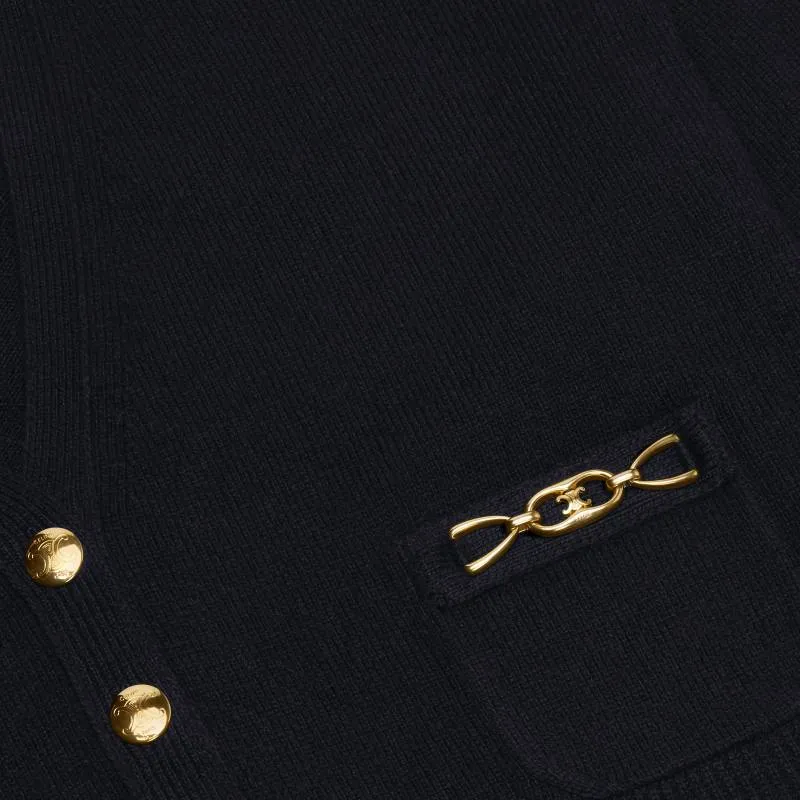 CELINE Cardigan With Gourmette In Heritage Cashmere-2