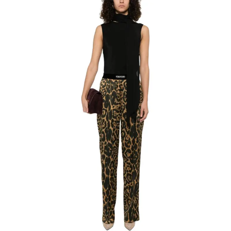 TOM FORD Silk Leopard Pants-1