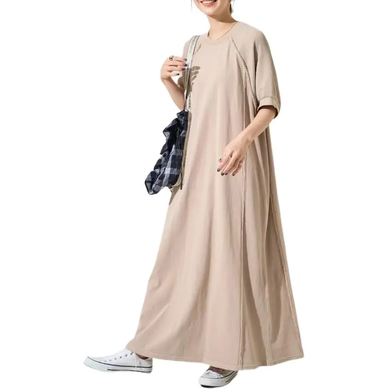 FREAK'S STORE Short Sleeved Dress Women's Beige-2