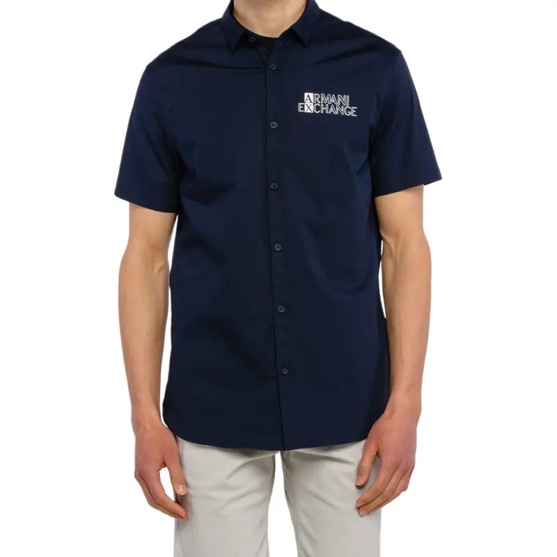 ARMANI EXCHANGEAE Shirt Men's Blue-3