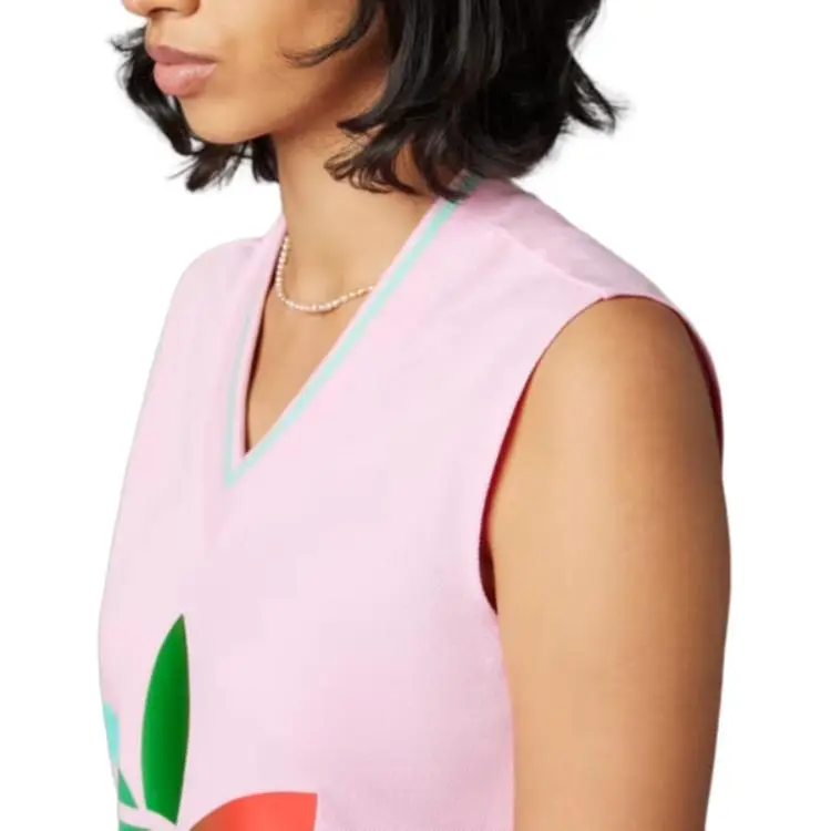 Adidas Originals SS23 Adicolor 70s Retro Series Sleeveless Dresses Women's Pink-4