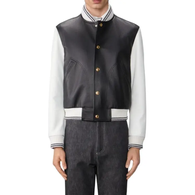 THOM BROWNE Buttoned Long Sleeved Bomber Jacket-3