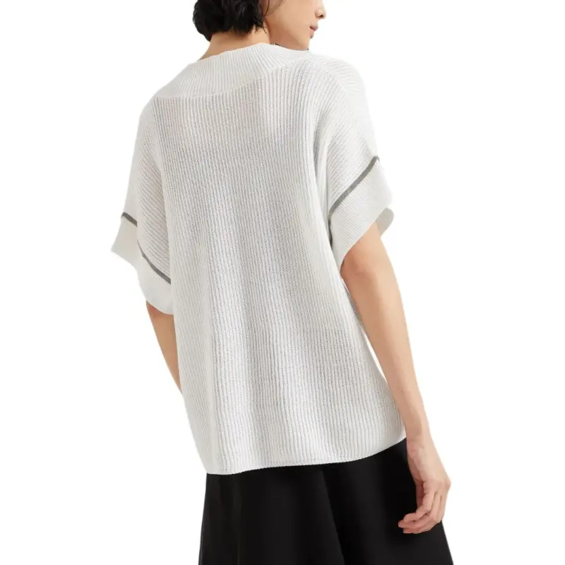 Brunello Cucinelli English Rib Knit T Shirt-2