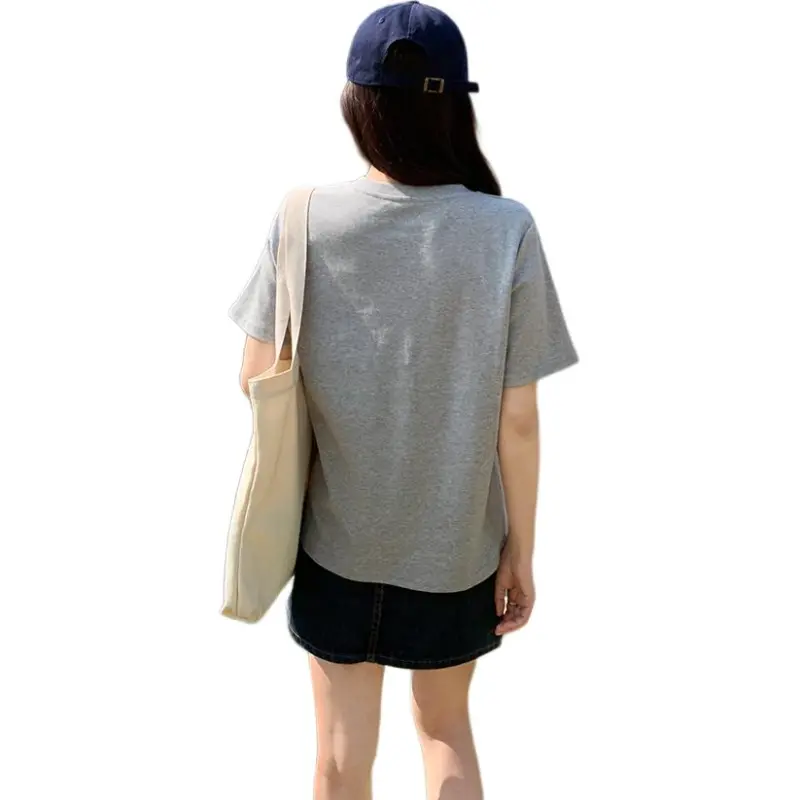 Oudifu T Shirts Women's Gray-1