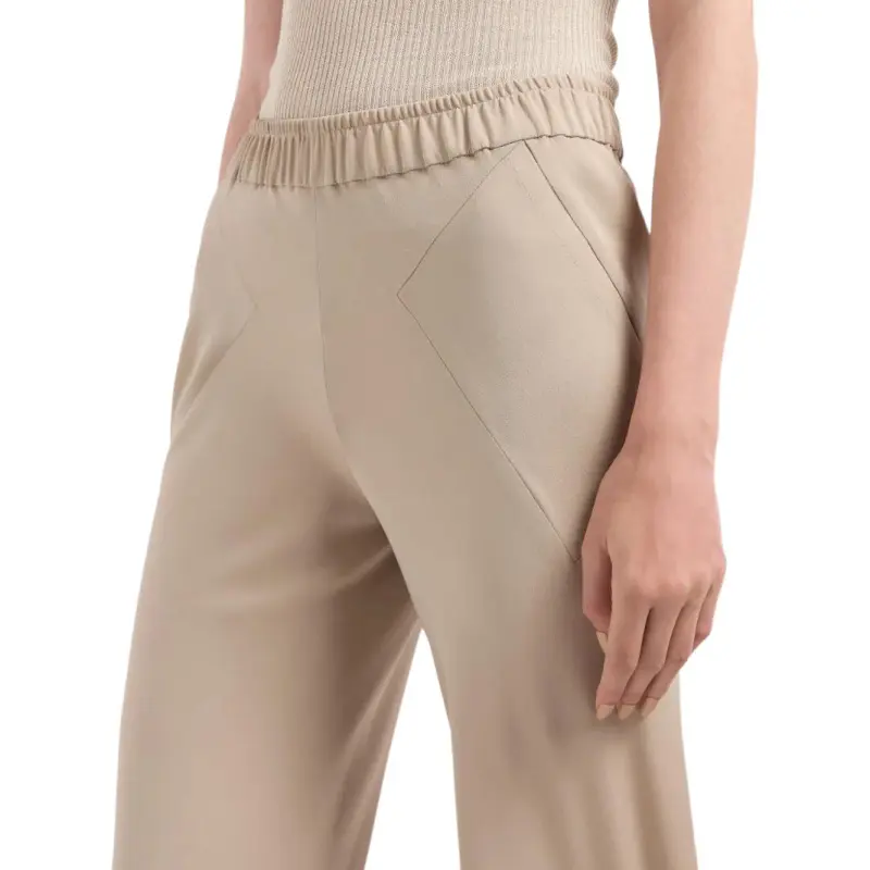 GIORGIO ARMANI Triple Silk Georgette Flared Trousers-3