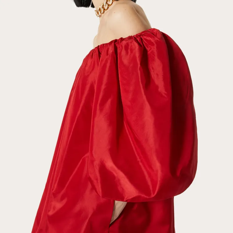 Valentino Long-Sleeved Dresses Women's Red-4