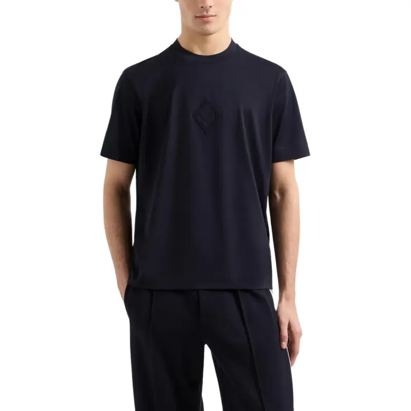 EMPORIO ARMANI Asv Jersey T shirt With Embossed Eagle Logo-2