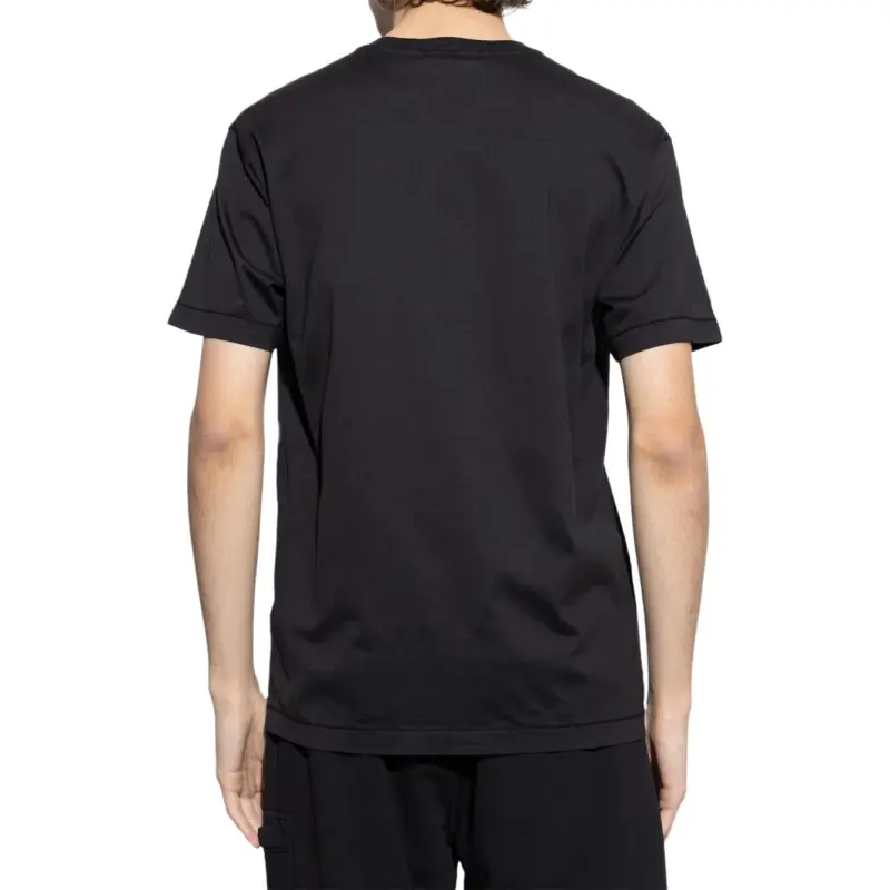STONE ISLAND Compass Patch Logo V Neck T Shirt-4