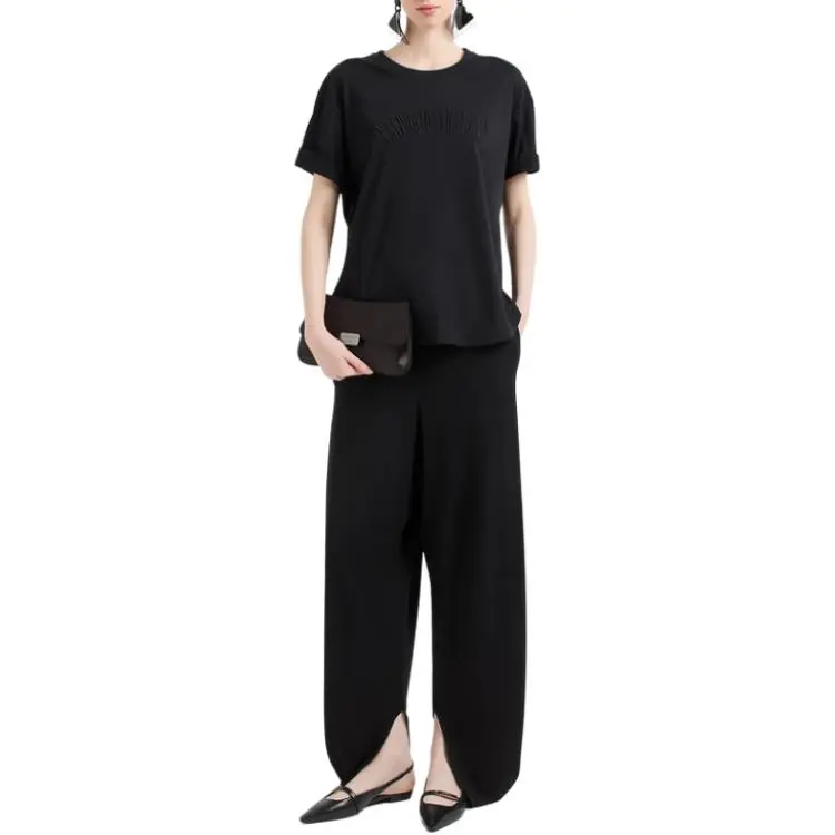 EMPORIO ARMANI Supima Jersey T shirt With Icon Logo Embroidery-1