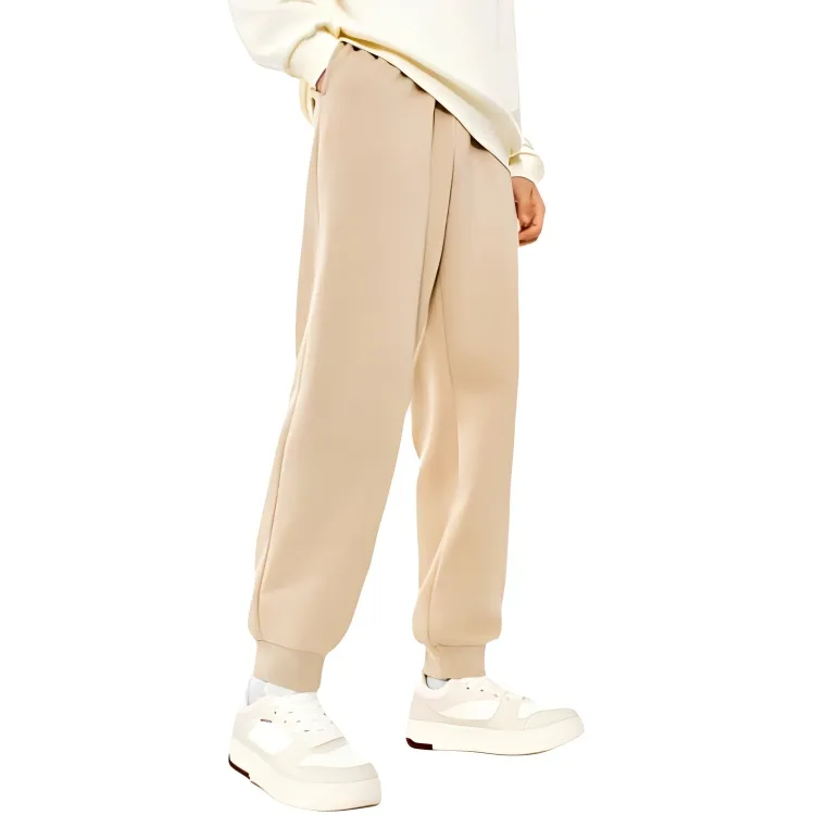 Anta Life Collection Knitted Sports Pants Men's Light Taupe Gray-3