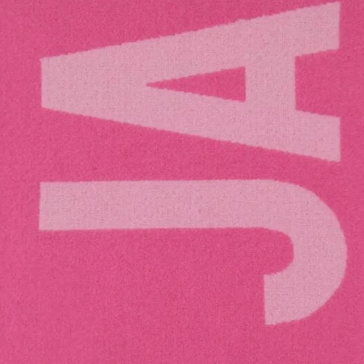 Jacquemus Virgin Wool Knit Scarves Unisex Pink-2