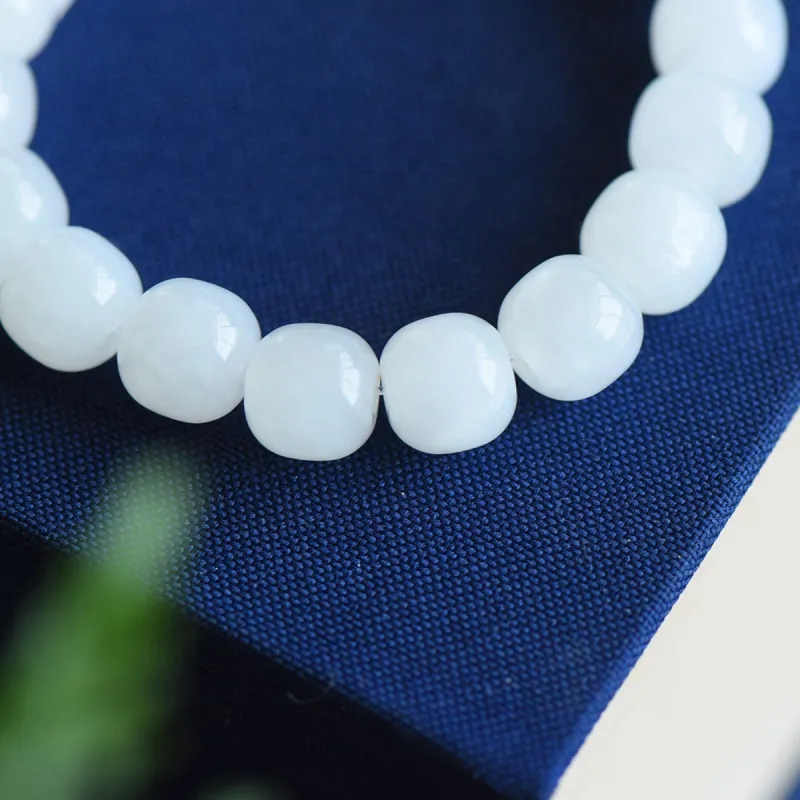 TAMINA Hetian Jade Bracelets White Jade Unisex-2