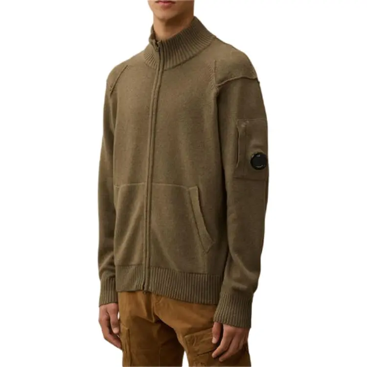 C.P.Company Waffle knit Roll neck Cardigan-4
