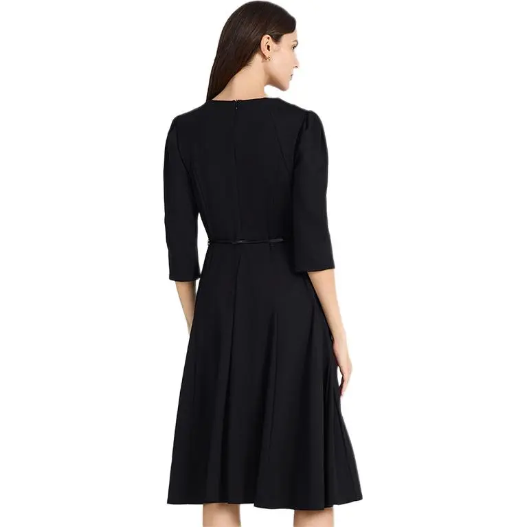 NINE WEST Long Sleeved Dresses Women's Black-6