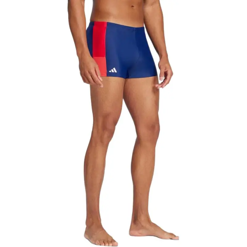 Adidas COLORBLOCKSwim Swimming Shorts Men's Dark Blue/Pure Gemstone Red/Clear Red-2