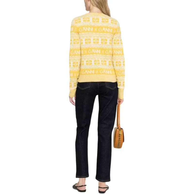 GANNI V neck Knit Cardigan-4
