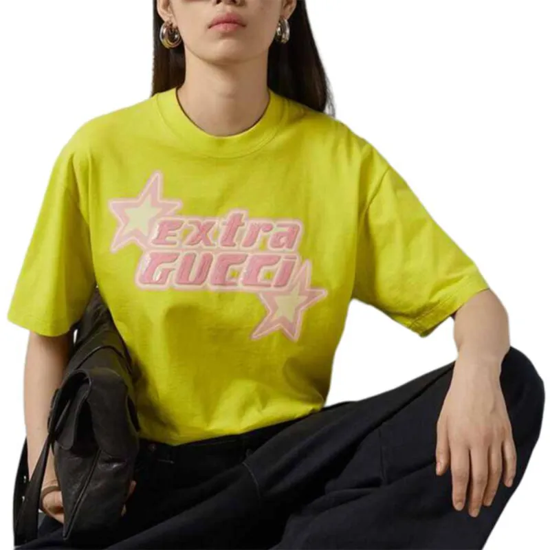 GUCCI T Shirts Women's Yellow-2