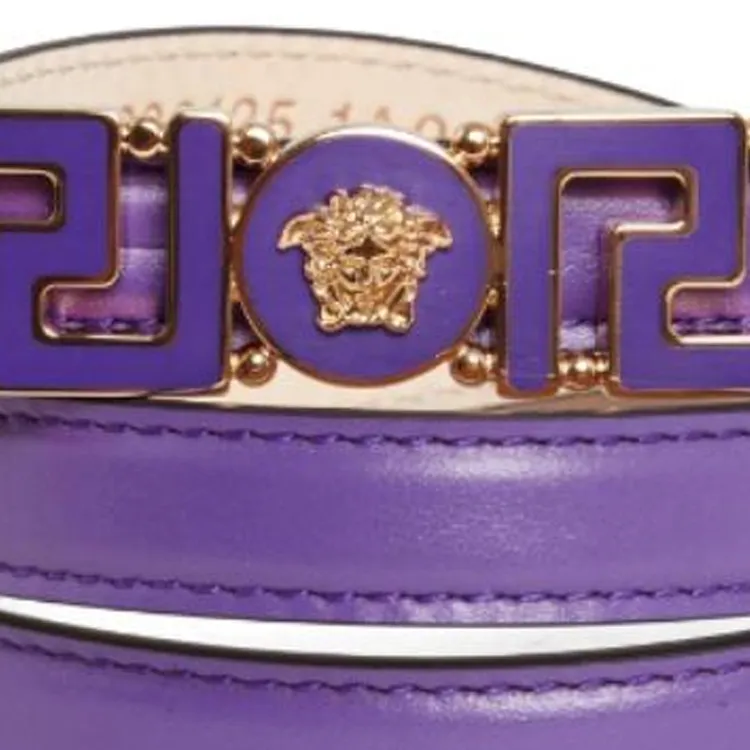 VERSACE Leather Leather Belts Women's Purple --2