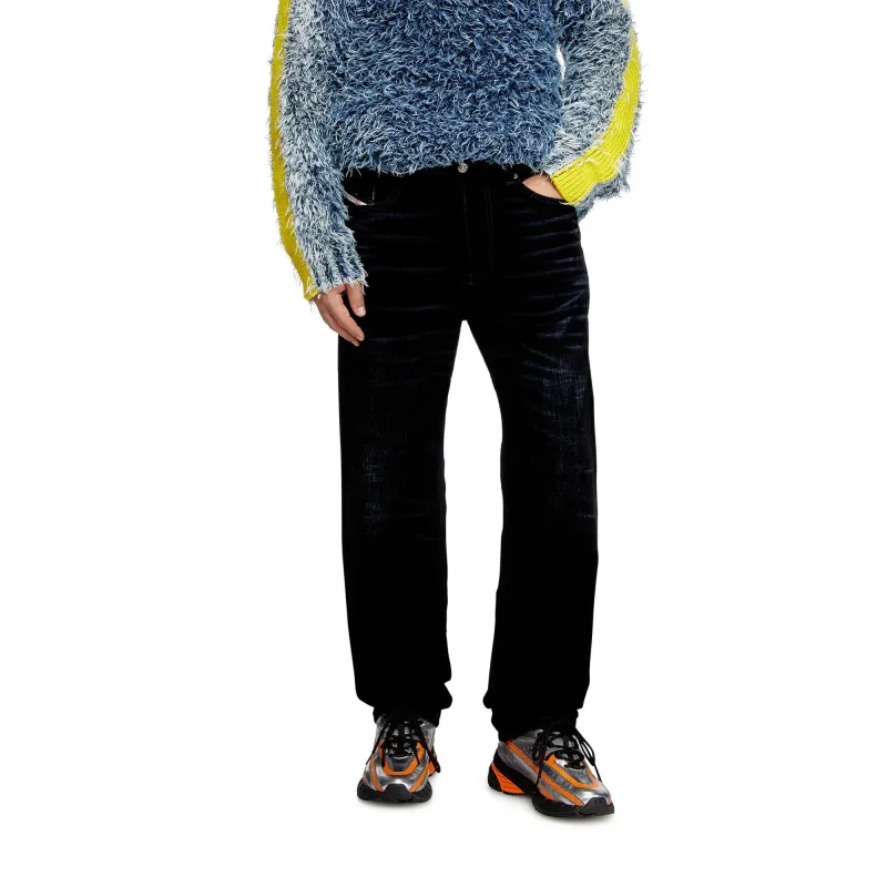 DIESEL Loose Velvet Flocked Denim-4