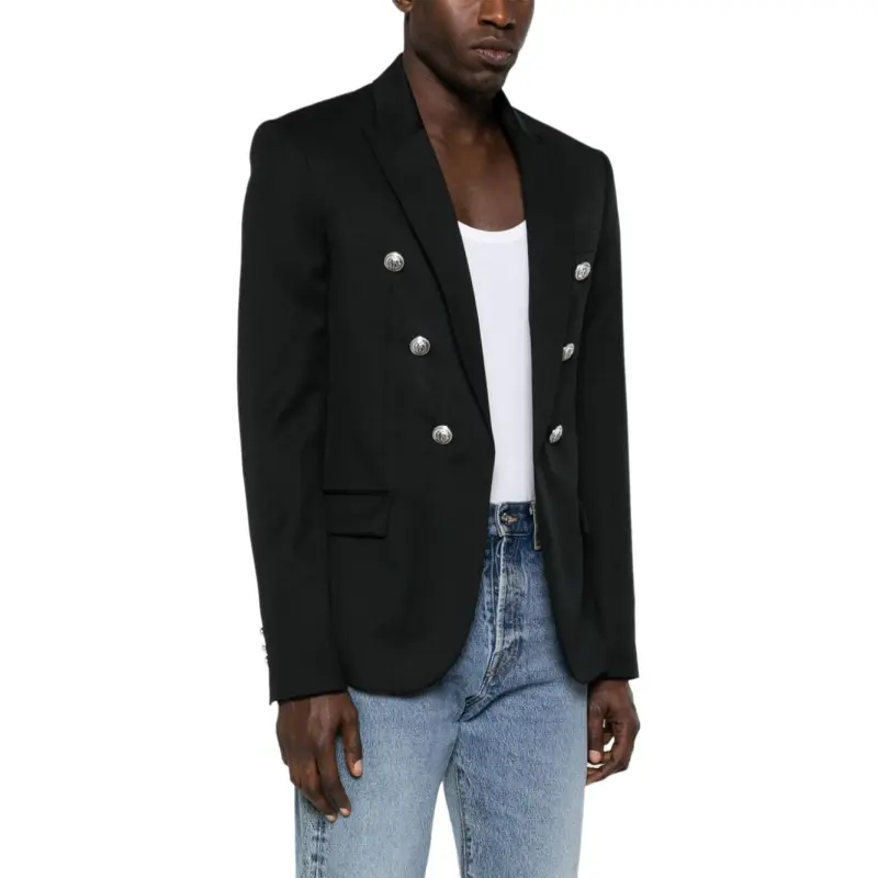 BALMAIN Button Embellished Tailored Blazer-5