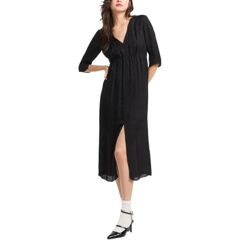 ARMANI EXCHANGEAE SS25 Short Sleeved Dress Women's Black-1