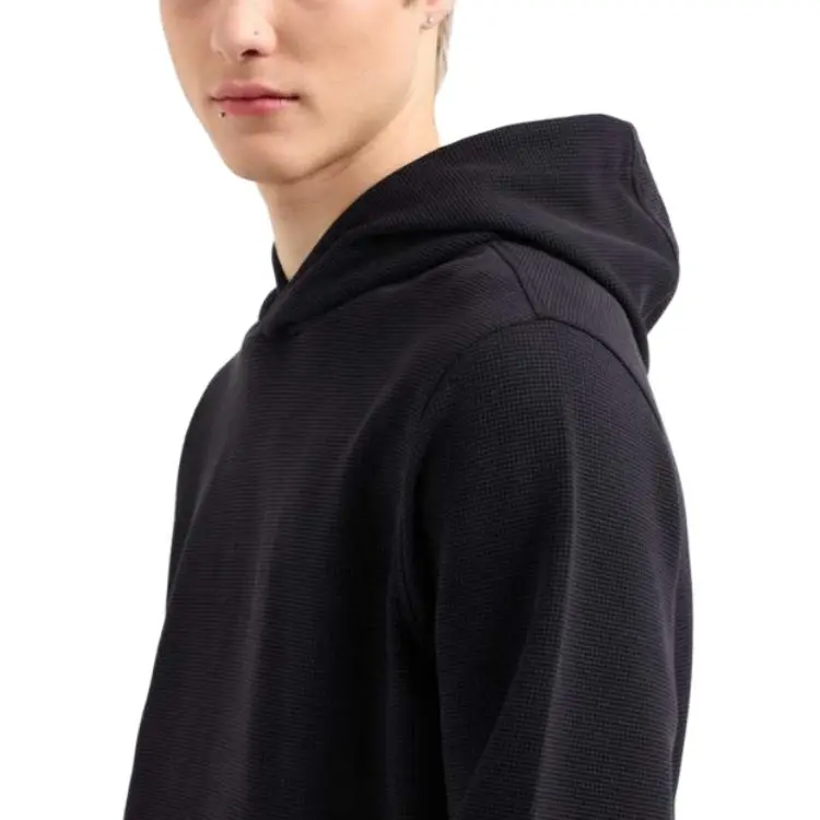 EMPORIO ARMANI Asv Travel Essentials Waffle Jersey Hooded Sweatshirt-4