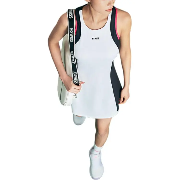 KSWISS Comfortable And Breathable Classic Style Sleeveless Tennis Dress Women's 101 K02C WHT1-3