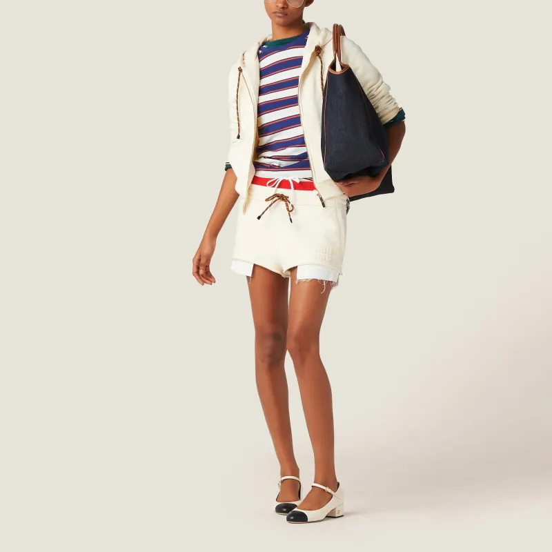 MIU MIU Elasticated Drawstring Waistband Shorts-1