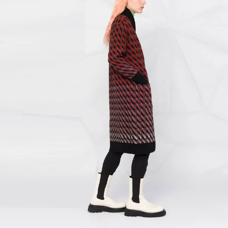 Ferragamo Intarsia knit Cardi coat-3