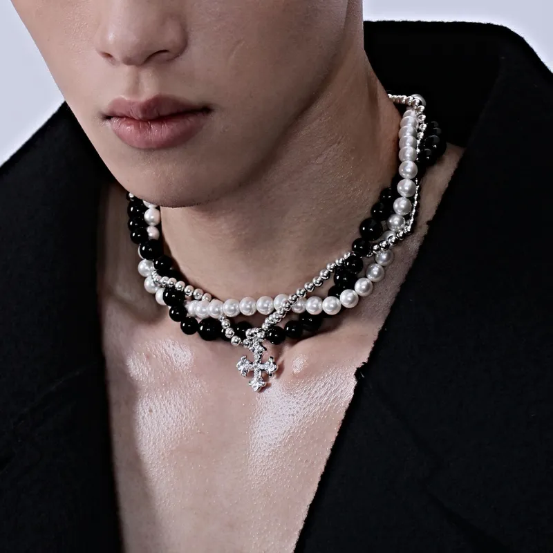 NothingButMini Pearl Agate Zircon Necklaces Unisex-1