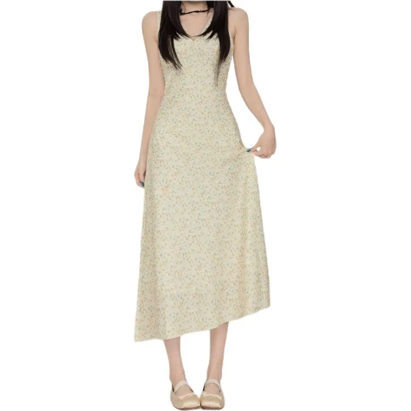 Concubine Zhu Sleeveless Dress Women's Yellow-3