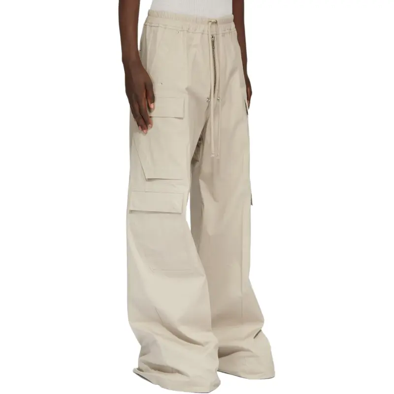 RICK OWENS Cargobelas Drawstring Wide Leg Trousers-3